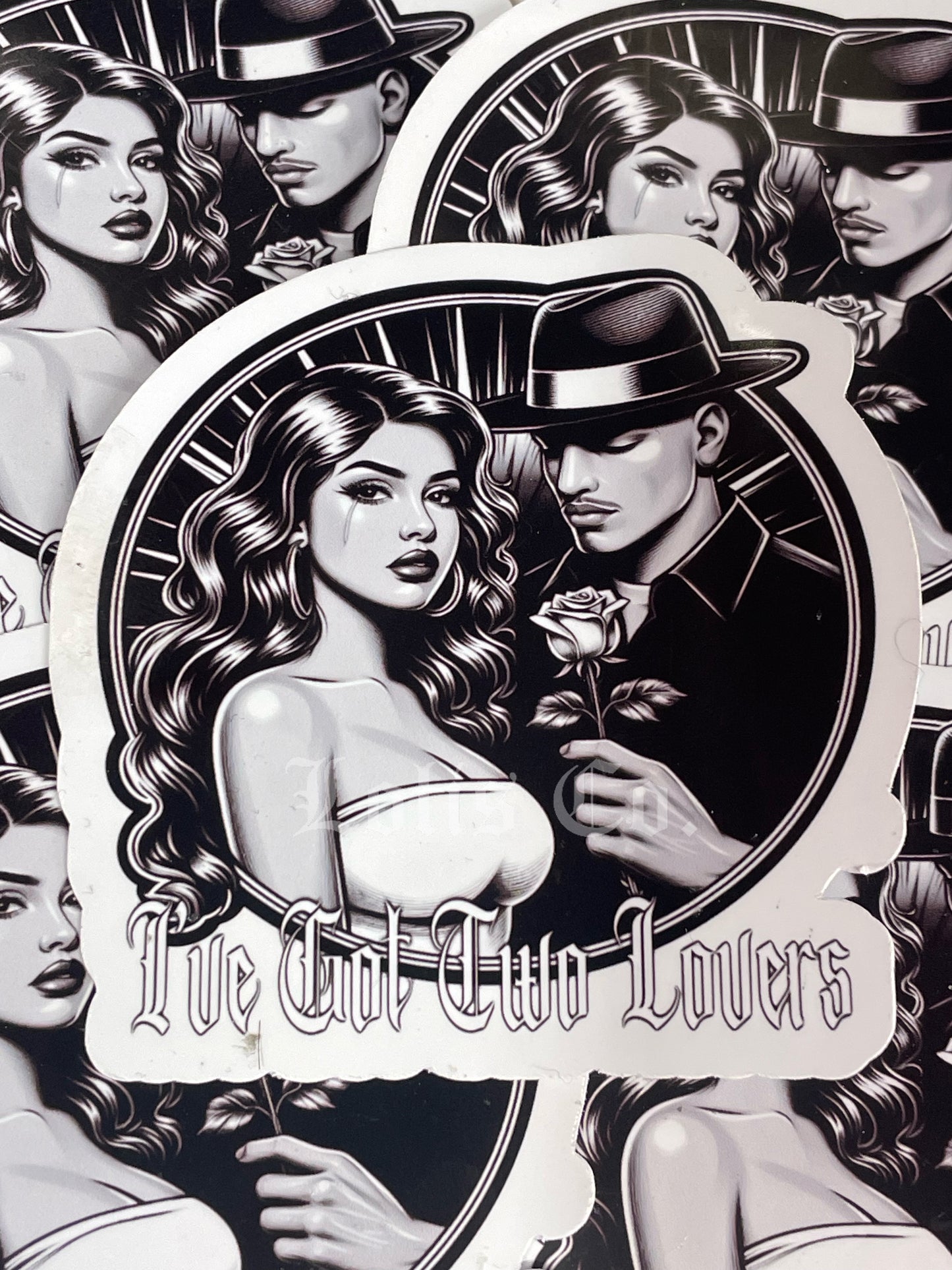 Old School Couple Sticker 3 x 3