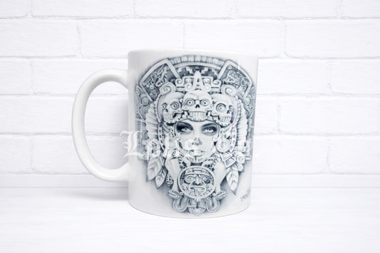 Aztec Warrior Princess- Mouse Lopez Collection 11 oz Coffee Cup