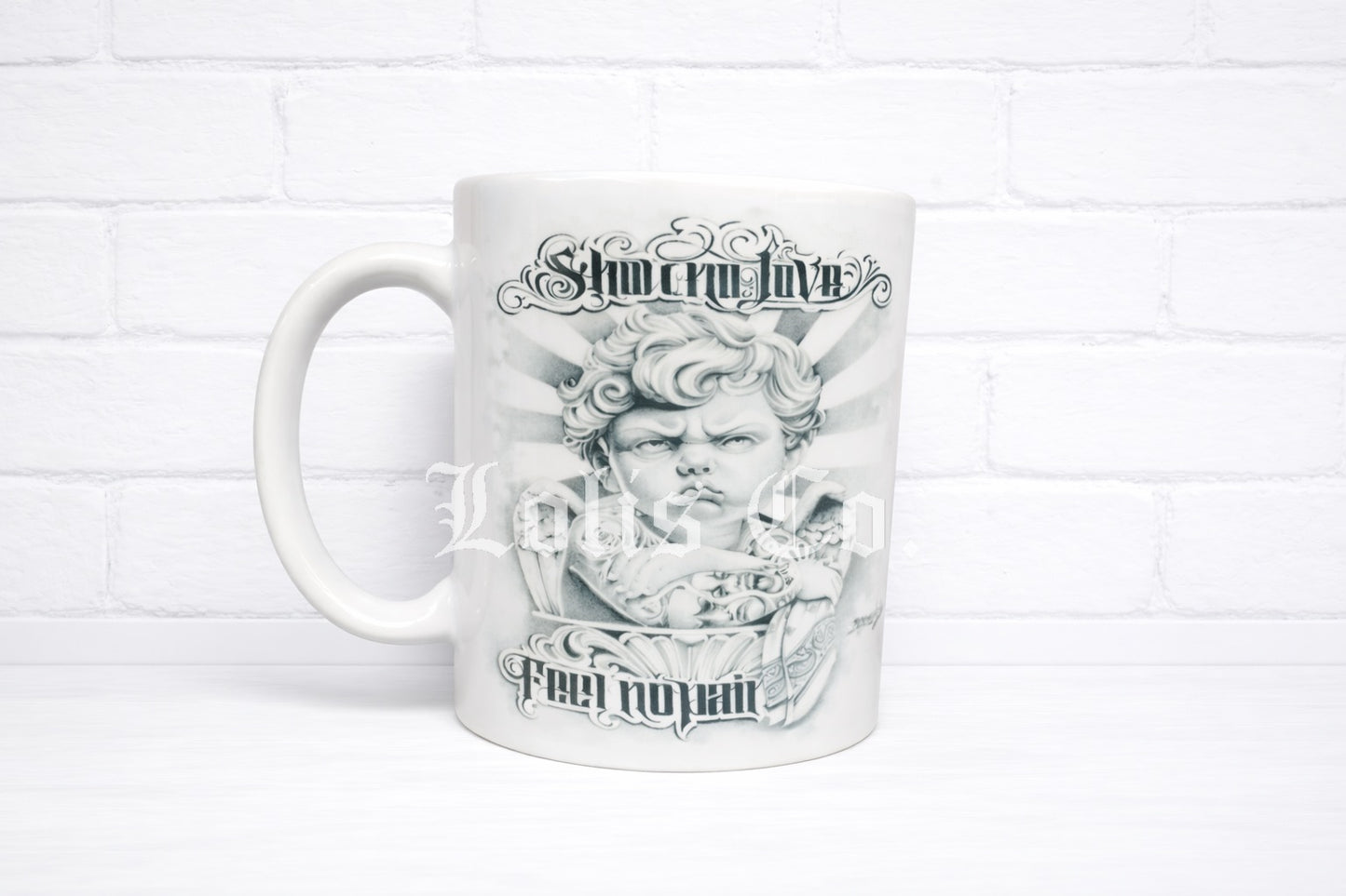 Show No Love, Feel No Pain Cherub- Mouse Lopez Collection 11 oz Coffee Cup